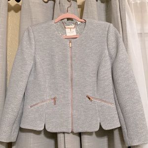 Ted baker gray cropped jacket